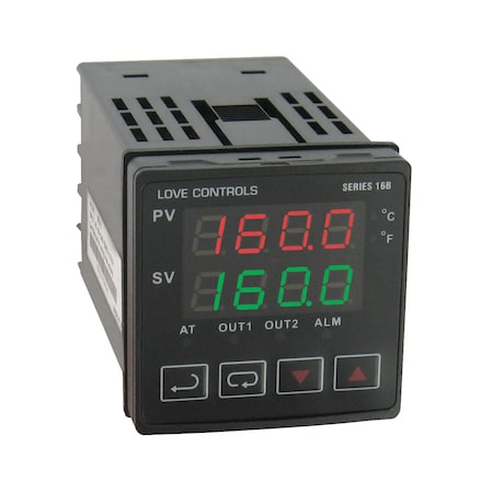 Dwyer Instruments 1/16 DIN temperature/process controller, linear voltage output 1 and relay output 2, low voltage 16B-63-LV